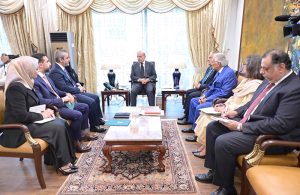Foreign Minister of the Syrian Arab Republic, Asaad Hassan Al-Shaibani calls on Prime Minister Muhammad Shehbaz Sharif.
