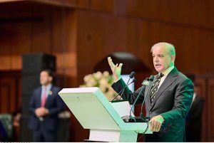 Prime Minister Muhammad Shehbaz Sharif addresses the International Youth Day Ceremony
