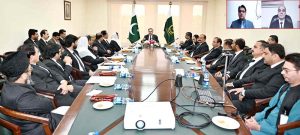 Hon'ble Chief Justice of Pakistan, Mr. Justice Yahya Afridi, meeting with delegations comprising members of the Peshawar High Court Bar Association, Bannu Bench; High Court Bar Association, Bahawalpur; District Bar Associations of Bahawalpur, Sargodha, Khanewal, and Multan, at the Supreme Court of Pakistan.