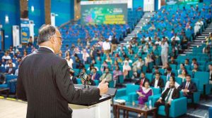 Federal Minister for Planning, Development and Special Initiatives, Ahsan Iqbal, addressing the concluding ceremony of the Overseas Summer Scholar Internship and YPDC Residential Fellowship in federal capital