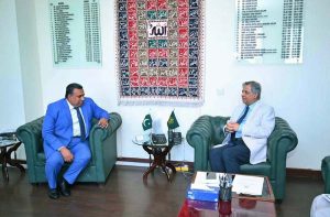 Federal Minister for Law & Justice Senator Azam Nazeer Tarar meets High Commissioner of Bangladesh to Pakistan Mr. Md. Iqbal Hussain Khan.