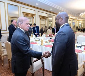 Prime Minister Muhammad Shehbaz Sharif holds a reception in honour of Google’s Vice President of Global Affairs Wilson L. White.