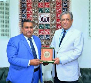 Federal Minister for Law & Justice Senator Azam Nazeer Tarar meets High Commissioner of Bangladesh to Pakistan Mr. Md. Iqbal Hussain Khan.