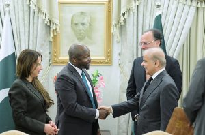 Prime Minister Muhammad Shehbaz Sharif holds a reception in honour of Google’s Vice President of Global Affairs Wilson L. White.