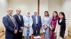 Federal Minister for Board of Investment (BOI), Qaiser Ahmed Sheikh, meets with Zehra Zümrüt Selçuk, Director General of the Statistical, Economic and Social Research and Training Centre for Islamic Countries (SESRIC).
