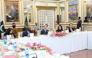 Prime Minister Muhammad Shehbaz Sharif holds a reception in honour of Google’s Vice President of Global Affairs Wilson L. White.