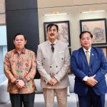 Chairman Senate Of Pakistan, Syed Yousaf Raza Gilani in a group photo with the Neak Oknha Datuk Dr. Othsman Hassan, Senior Minister Royal Government of Cambodia and Speaker of the House of Regional Representatives of the Republic Of Indonesia, Dr. (H.C.) Sultan Baktiar Najamudin at a luncheon hosted in his honour by the Senate Of Cambodia during the 2nd Inter-Parliamentary Speakers' Conference (ISC)