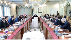 A high-level Saudi business delegation, led by Prince Mansour bin Mohammad Al Saud, Chairman of the Saudi-Pak Joint Business Council, call on Prime Minister Muhammad Shehbaz Sharif at the PM House.