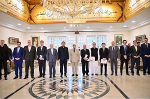 An Iranian delegation led by Minister of Industry, Mines and Trade H.E. Seyyed Muhammad Atabak called on Prime Minister Muhammad Shehbaz Sharif.