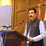 Khyber Pakhtunkhwa Governor Faisal Karim Kundi addresses an Independence Day celebration organized by China Window at Governor House in connection with August 14