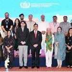 Chairman Senate, Syed Yousuf Raza Gilani in a group photo with participants of the launch event of maternal, newborn and child health social and behavior change communication campaign