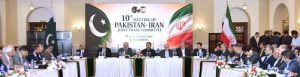 Federal Minister for Commerce Jam Kamal Khan and Iran’s Minister of Industry, Mines and Trade, Dr. Mohammad Atabak, co-chair the closing session of the 10th Pakistan-Iran Joint Trade Committee.