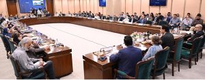 Speaker National Assembly Sardar Ayaz Sadiq addressing Parliamentary Seminar on Water Governance "Evidence from Local, Low Cost Solutions for Water Security and Flood Resilience" hosted by SDGs Secretariat at Parliament House