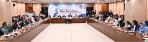Speaker National Assembly Sardar Ayaz Sadiq addressing Parliamentary Seminar on Water Governance "Evidence from Local, Low Cost Solutions for Water Security and Flood Resilience" hosted by SDGs Secretariat at Parliament House