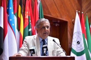 Federal Minister for Law & Justice, Senator Azam Nazeer Tarar addresses the concluding ceremony of the five-day training programme on Civil, Commercial & Shariah-Integrated Mediation.