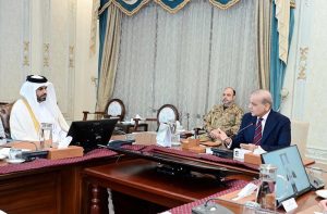 Chairman Rataj Group and Tamim Holdings, H.E. Sheikh Nayef bin Eid Al Thani calls on Prime Minister Muhammad Shehbaz Sharif.
