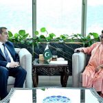 Outgoing Ambassador of the Republic of Azerbaijan to Pakistan, H.E. Khazar Farhadov, paid a farewell call on Federal Minister for Information Technology and Telecommunication Ms. Shaza Fatima Khawaja