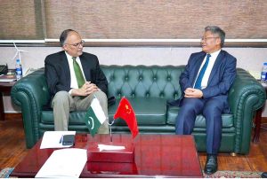 Federal Minister for Planning, Development and Special Initiatives Prof. Ahsan Iqbal in a meeting with Sun Dongsheng, Senior Advisor, Economic Affairs Press, People’s Republic of China