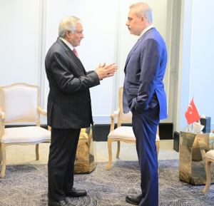 DPM discusses regional, int'l developments amid sideline interactions with FMs of Turkiye, Egypt