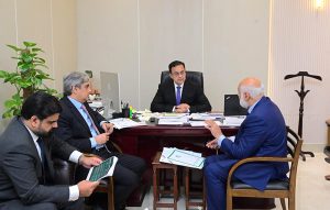 Federal Minister for Economic Affairs Ahad Cheema chairs a meeting on IT Skills Assessment Initiatives