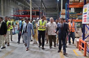 Airport officials brief members of the Federal Ombudsman’s inspection team about airport operations during their visit to Islamabad International Airport.