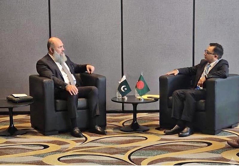 Federal Minister for Commerce Jam Kamal Khan meets Bangladesh's Minister of Commerce, Industry, Textile and Jute, Mr. Khandakar Abdul Muktadir, to explore stronger trade, industrial cooperation and regional connectivity