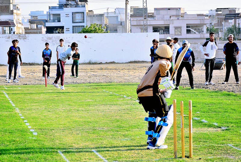 Young players enjoying playing cricket at PCB cricket ground Kohsar