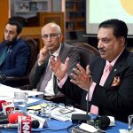 Engr. Khurram Dastgir-Khan, Former Federal Minister for Foreign Affairs and Defence addressing during launching ceremony of special report titled: “Weaponising Waters: Historical, Legal and Strategic Dimensions of IWT Suspension” at ISSI