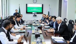 Federal Minister for Petroleum Ali Pervaiz Malik meets with Khyber Pakhtunkhwa Minister for Energy and Power Nazir Ahmed Abbasi to discuss matters relating to the energy sector.