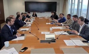 Federal Minister for Finance and Revenue, Senator Muhammad Aurangzeb, holding meetings during the J.P. Morgan Emerging and Frontier Markets Opportunities Conference in London