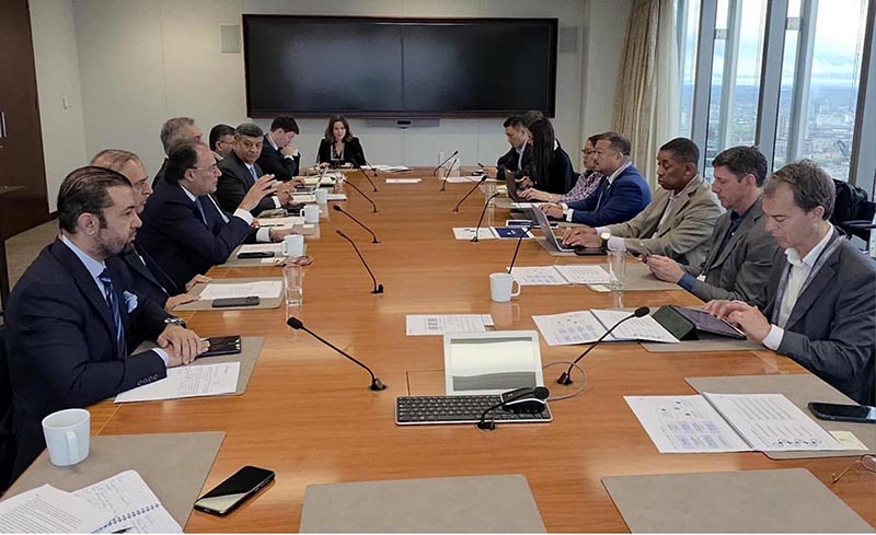 Federal Minister for Finance and Revenue, Senator Muhammad Aurangzeb, holding meetings during the J.P. Morgan Emerging and Frontier Markets Opportunities Conference in London