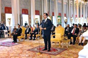Chairman Senate of Pakistan and Founding Chairman of the Inter-Parliamentary Speakers’ Conference (ISC), Syed Yousaf Raza Gilani, speaks at the Royal Audience at the Throne Hall of the Royal Palace on the sidelines of the 2nd Inter-Parliamentary Speakers’ Conference