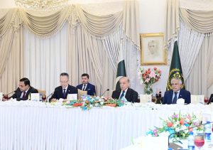 ADB Vice President, Yinming Yang calls on Prime Minister Muhammad Shehbaz Sharif.