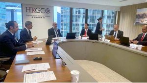 Federal Minister for Commerce Jam Kamal Khan during a meeting with the Chairman and senior representatives of the Hong Kong General Chamber of Commerce, discussing stronger trade, investment and business-to-business linkages between Pakistan and Hong Kong