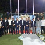 Federal Minister for Commerce Jam Kamal Khan in a group photograph with prominent members of the Pakistani diaspora and business community at the Pakistan Club in Hong Kong