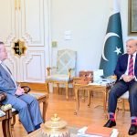 The outgoing ambassador of the French Republic to Pakistan Mr. Nicolas Galey calls on Prime Minister Muhammad Shehbaz Sharif