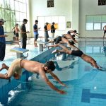 Players compete during the Inter-Schools Swimming Championship at Divisional Public School and College (DPS&C)