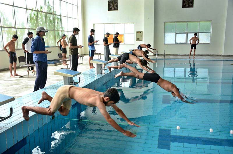 Players compete during the Inter-Schools Swimming Championship at Divisional Public School and College (DPS&C)