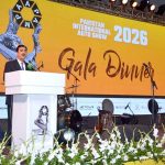Chairman Senate, Syed Yousaf Raza Gilani addressing the Pakistan international auto show gala dinner organized by the Pakistan Association of automotive parts and accessories manufacturers (Paapam)