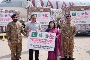 On directions of Prime Minister of Pakistan, NDMA dispatched humanitarian assistance for flood affected Nepal from Islamabad International Airport