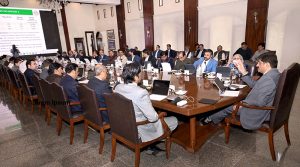 Sindh Chief Minister Syed Murad Ali Shah presides over a cabinet meeting at CM House.