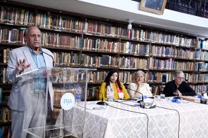 Ammar Jaffer, founder of Digital Pakistan, addresses a seminar titled “Artificial Intelligence: Emerging Trends and Global Implications”, organised by the Pakistan Institute of International Affairs