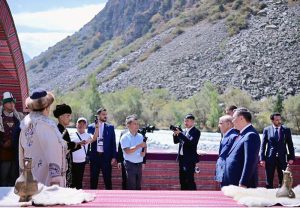 Prime Minister Muhammad Shehbaz Sharif visits the Ala Archa National Park.