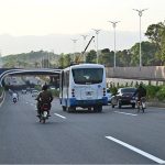 A view of the Park Road Underpass, also known as the Margalla Enclave Underpass, after being opened to traffic in the federal capital