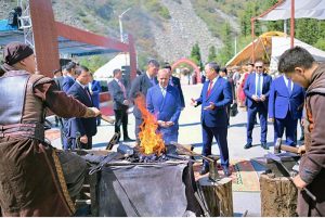 Prime Minister Muhammad Shehbaz Sharif visits the Ala Archa National Park.