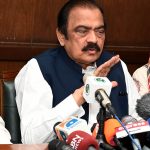 Advisor to the Prime Minister Rana Sanaullah Khan taking to the Media at 180 h Model Town