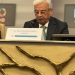 Federal Minister for National Food Security and Research, Rana Tanveer Hussain, addressing the high-level session on "FAO and the Pandemic Fund: Building Robust Animal Health Systems and Sustainable Solutions to Prevent the Next Pandemic" at FAO Headquarters