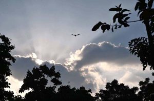 A view of the cloudy sky over the provincial capital