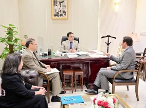 International Finance Corporation (IFC) Division Director Simon Andrews and World Bank Country Director Bolormaa Amgaabazar call on Federal Minister for Economic Affairs Ahad Cheema