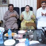 Istehkam-e-Pakistan Party (IPP) leader Dr. Firdous Ashiq Awan offers condolences and recites Fateha with the bereaved family of late prominent religious scholar Dr. Muhammad Afzal Qadri in Village Dallowali